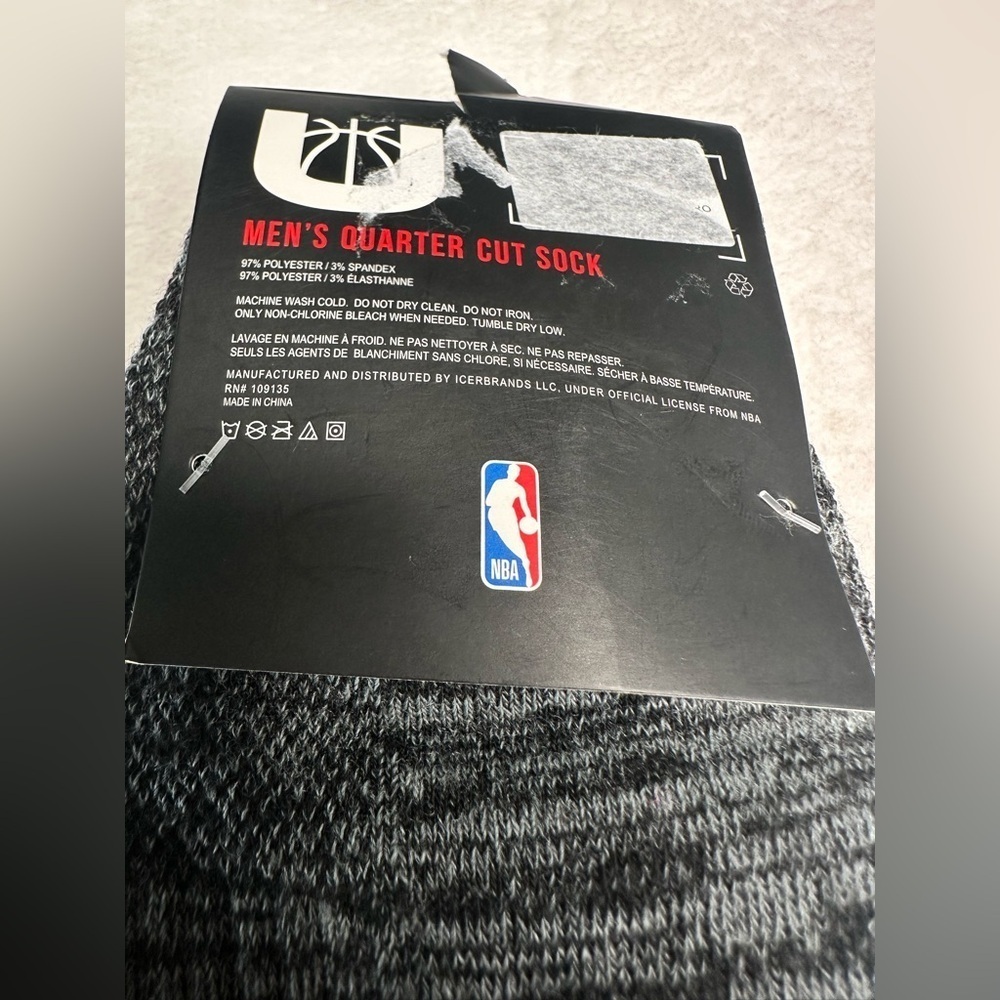 Men's NBA Quarter Cut Socks 3 Pairs Show Size 6-12 - Picture 7 of 7